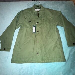 Alpine Design Womens S Lined Chore Coat Lush Olive 100 Organic Cotton NWT
